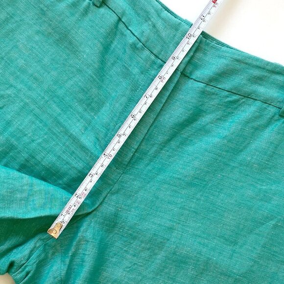 Talbots Shorts Linen Blend Size 8 Green 10.5” Inseam Bermuda Resort - Picture 10 of 10